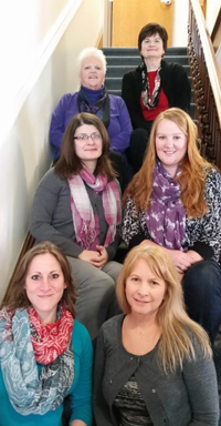 From left to right, top to bottom: Pat Tobey, Elizabeth Dostie, Jackie Dupont, Rebecca Judd, Rebecca Martin, Debra Levenseller.