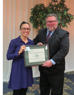 Employee of the Year Lindsay Bragdon with Executive Director Richard Dorian