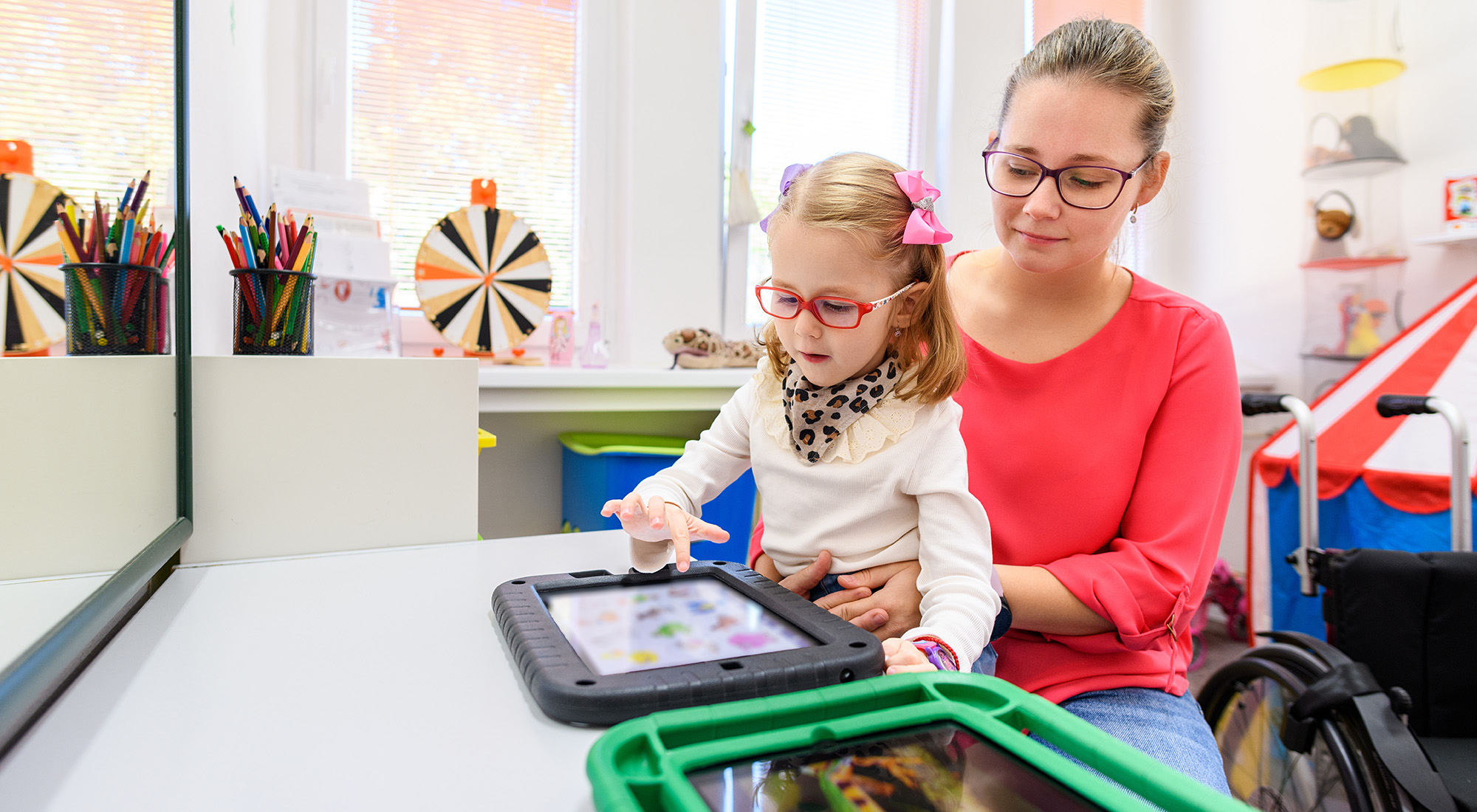 Mother and young daughter in a Targeted Case Management appointment